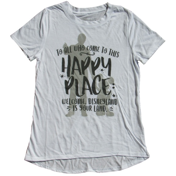 New! Walt's Happy Place Disneyland Welcome T-Shirt - Picture 1 of 2
